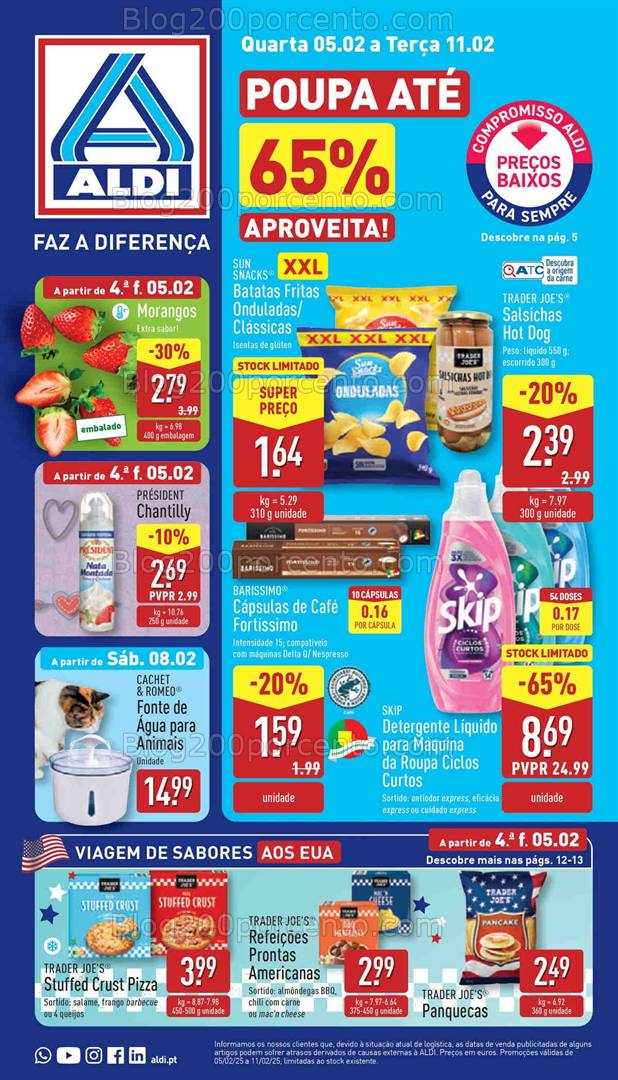 Antevisão Folheto ALDI Promoções de 5 a 12 fevereiro