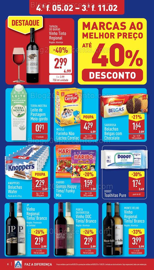 Antevisão Folheto ALDI Promoções de 5 a 12 fevereiro