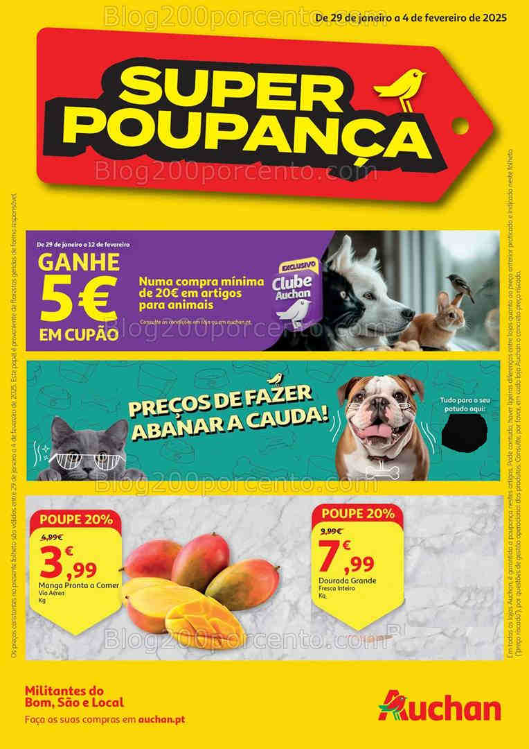 Antevisão Folheto AUCHAN Super Poupança Promoções de 29 janeiro a 4 fevereiro