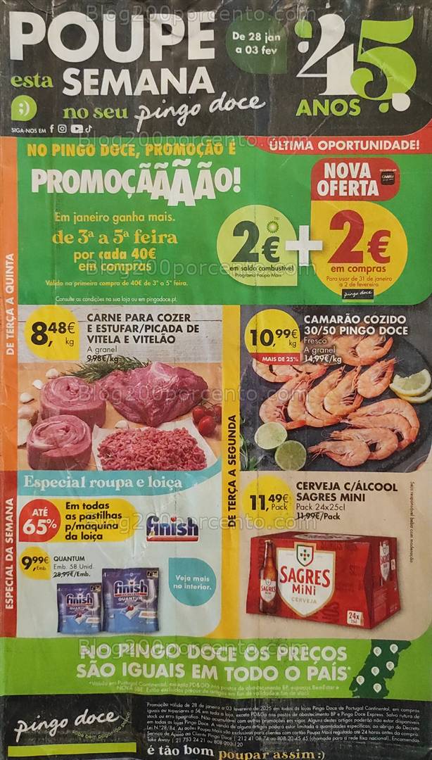 Antevisão Folheto PINGO DOCE Promoções de 28 janeiro a 3 fevereiro