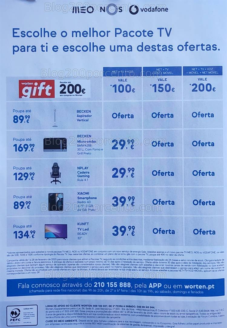 Antevisão Folheto WORTEN Mobile Promoções de 1 a 28 fevereiro