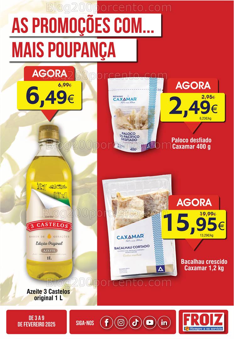 Antevisão Folheto FROIZ Promoções de 3 a 9 fevereiro