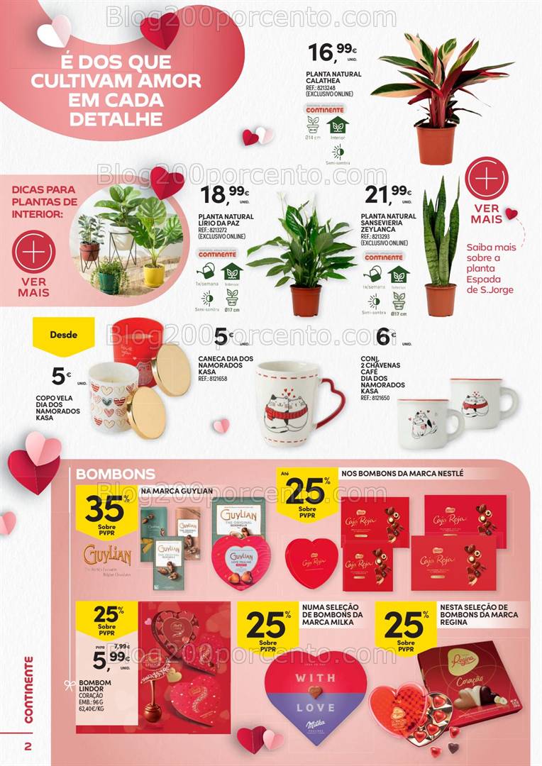 Antevisão Folheto CONTINENTE Especial Dia dos Namorados Promoções de 4 a 14 fevereiro