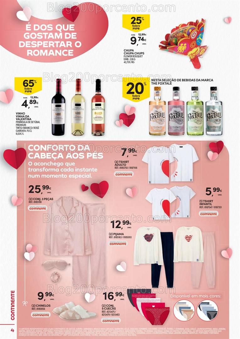 Antevisão Folheto CONTINENTE Especial Dia dos Namorados Promoções de 4 a 14 fevereiro