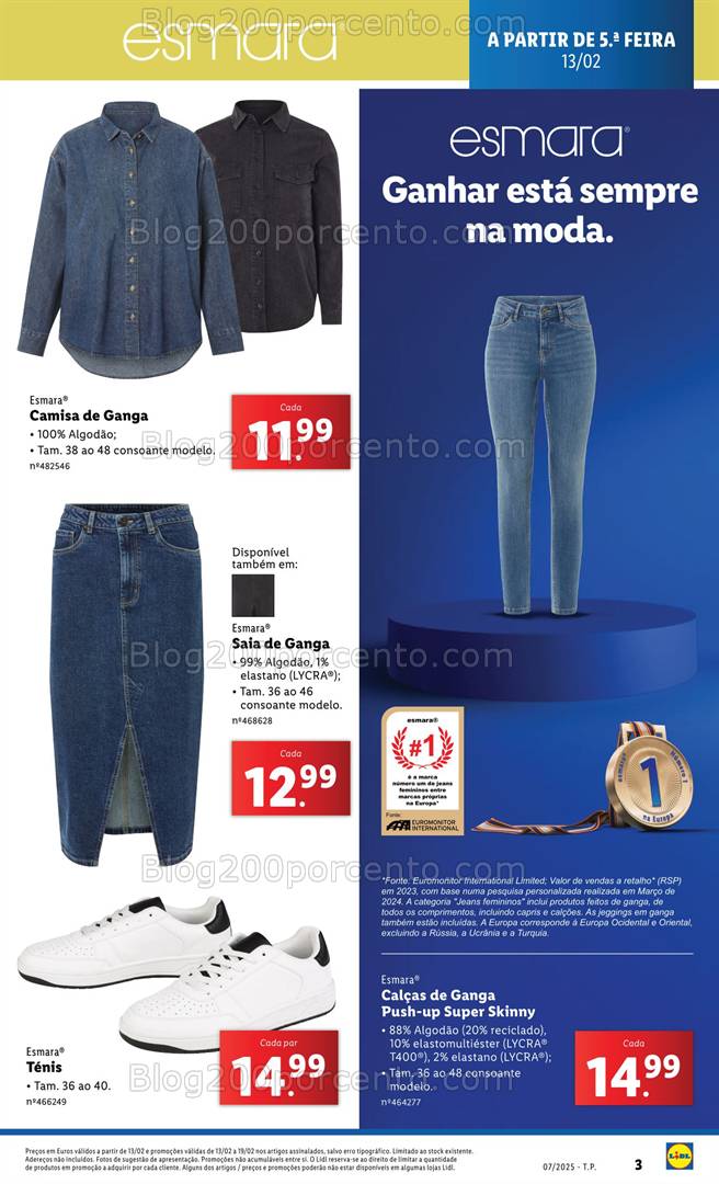 Antevisão Folheto LIDL Moda Esmara Promoções a partir de 13 fevereiro