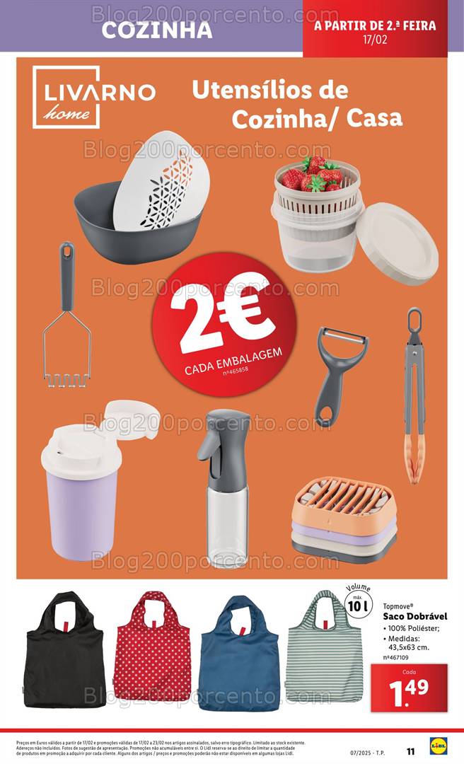 Antevisão Folheto LIDL Bazar Cozinha Promoções a partir de 17 fevereiro