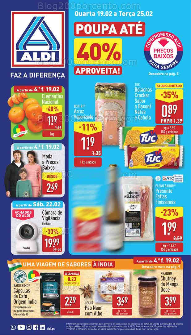 Antevisão Folheto ALDI Promoções de 19 a 25 fevereiro