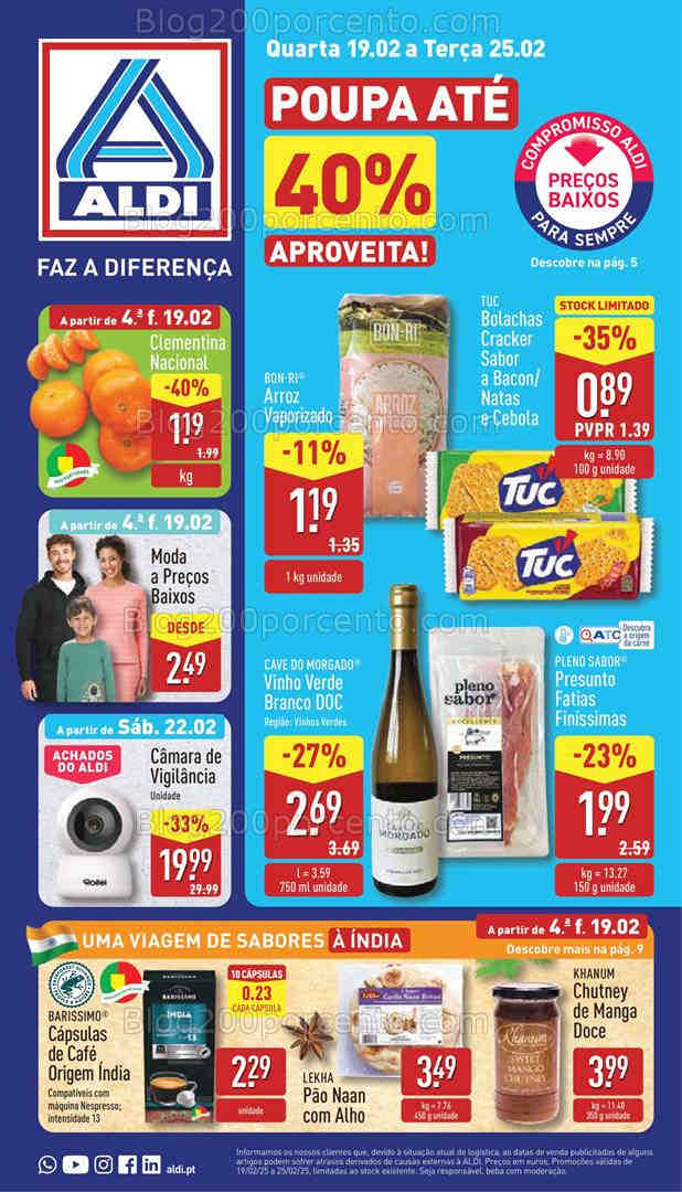 Antevisão Folheto ALDI Promoções de 19 a 25 fevereiro