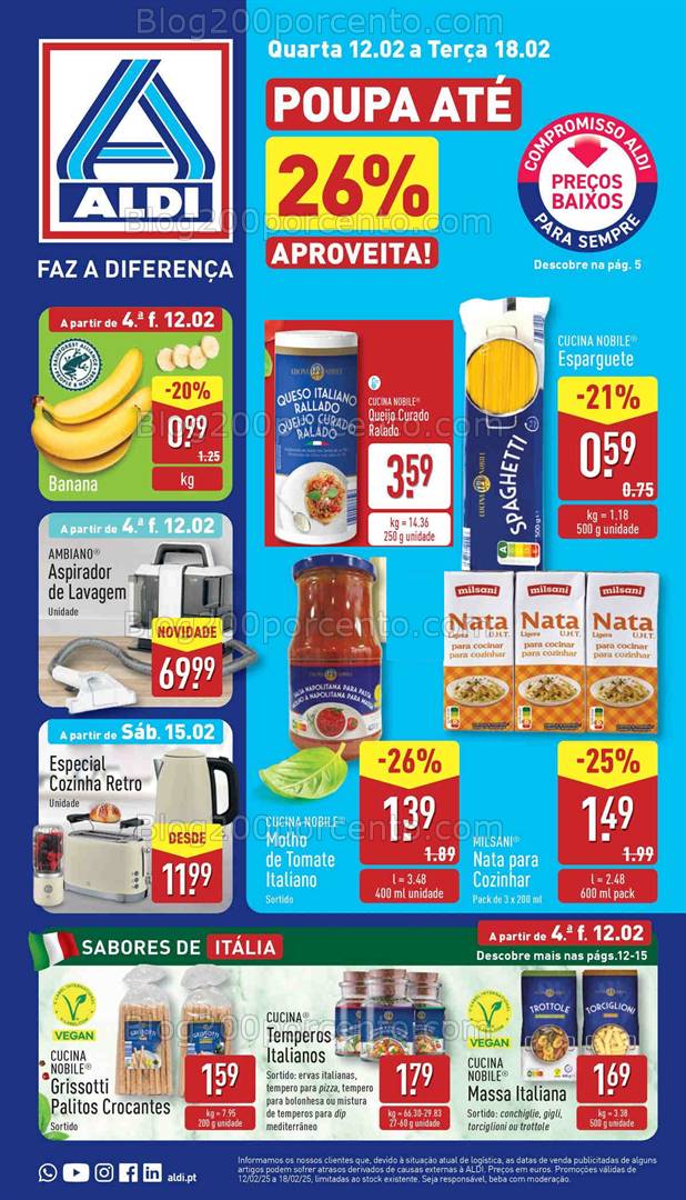 Antevisão Folheto ALDI Promoções de 12 a 18 fevereiro