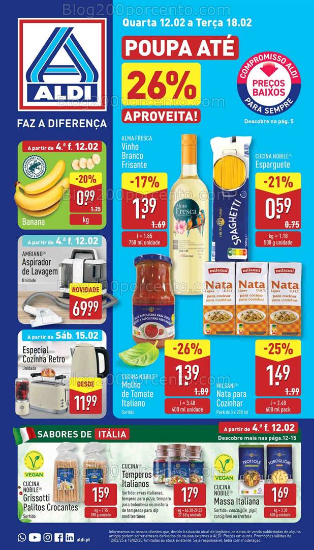 Antevisão Folheto ALDI Promoções de 12 a 18 fevereiro