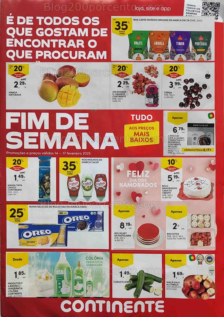 Antevisão Folheto CONTINENTE Promoções Fim de Semana - 14 a 17 fevereiro