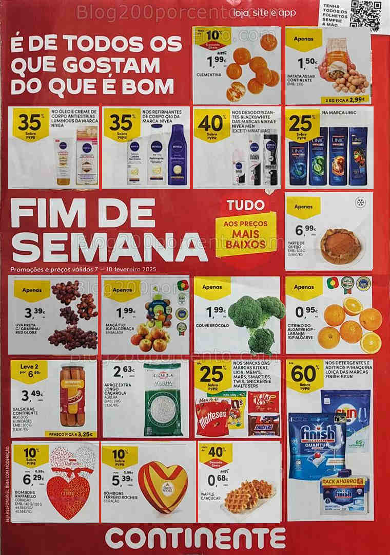 Antevisão Folheto CONTINENTE Promoções Fim de Semana - 7 a 10 fevereiro