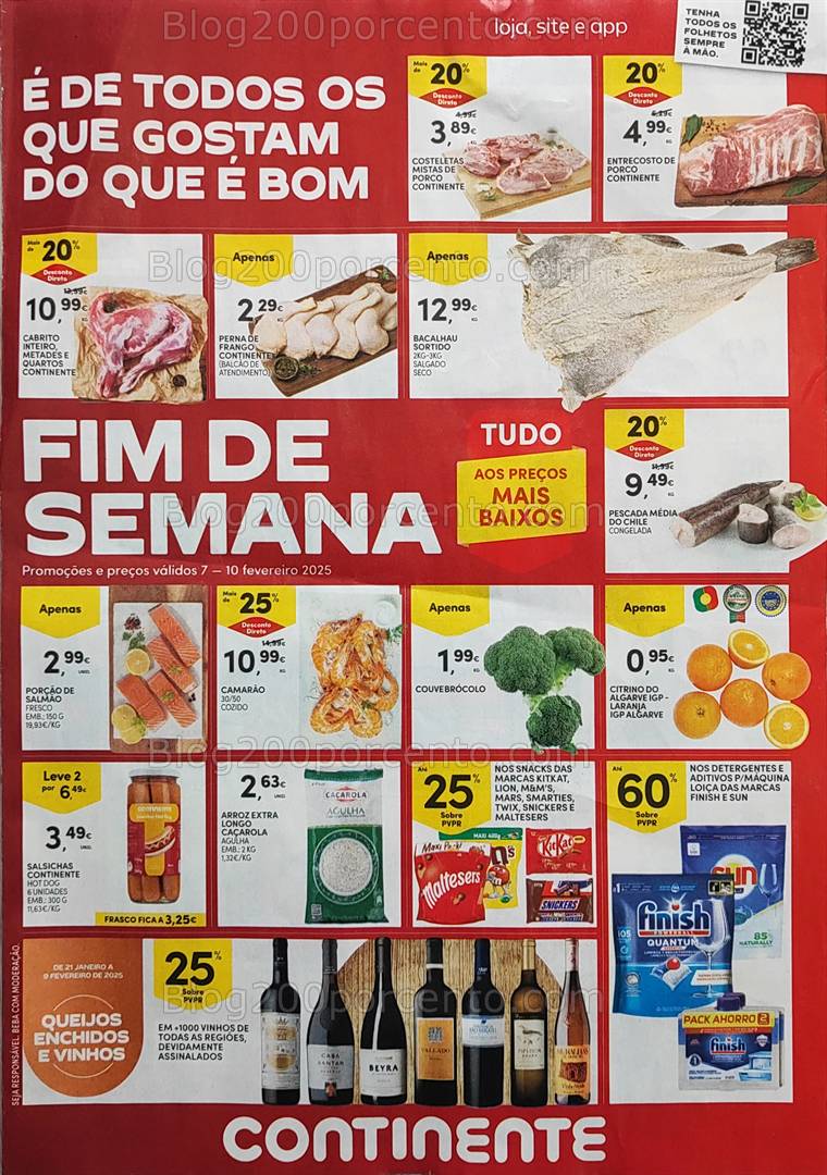 Antevisão Folheto CONTINENTE Promoções Fim de Semana - 7 a 10 fevereiro