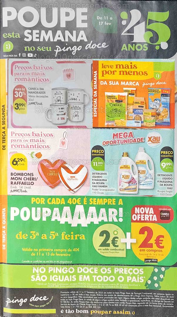 Antevisão Folheto PINGO DOCE Promoções de 11 a 17 fevereiro