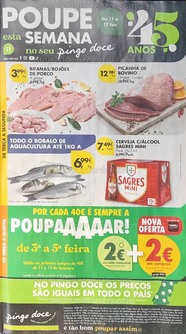 Antevisão Folheto PINGO DOCE Promoções de 11 a 17 fevereiro