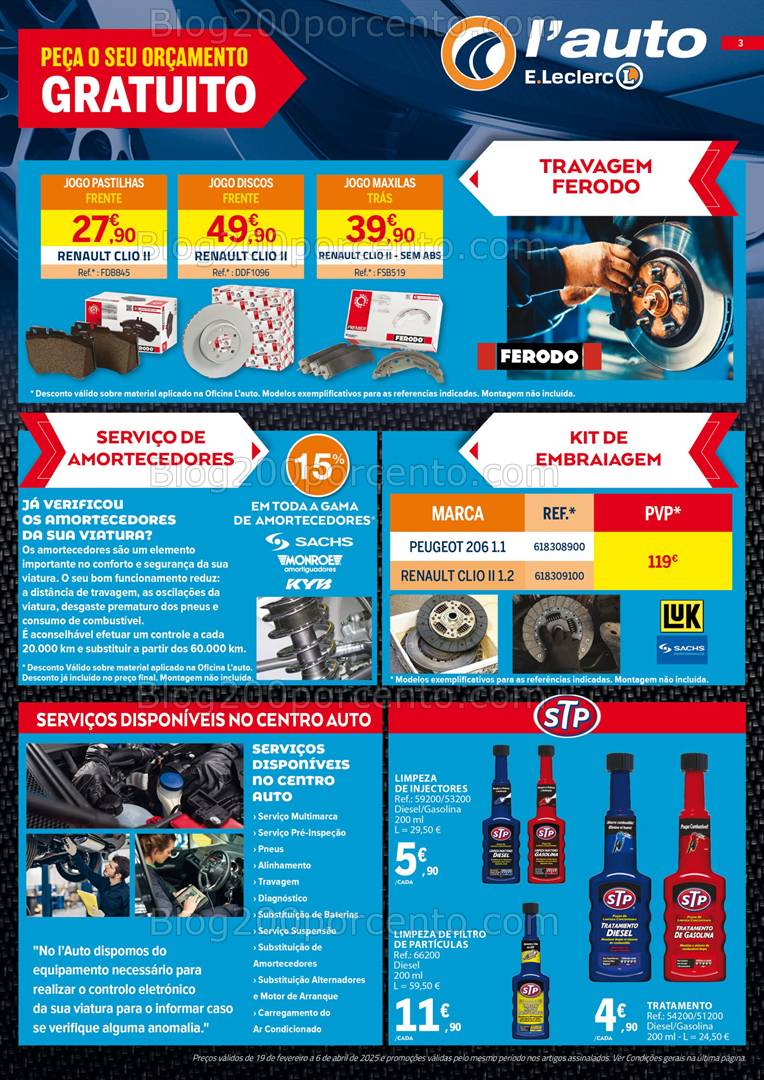 Antevisão Folheto E-LECLERC Auto Promoções de 19 fevereiro a 2 abril
