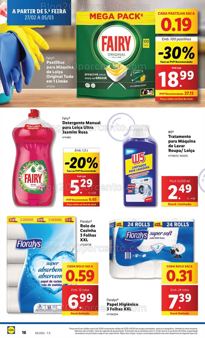 Antevisão Folheto LIDL Especial Limpeza Promoções de 27 fevereiro a 5 março