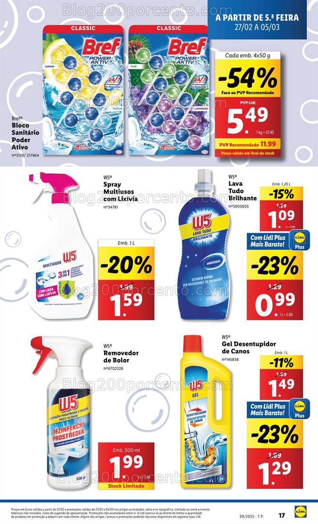 Antevisão Folheto LIDL Especial Limpeza Promoções de 27 fevereiro a 5 março