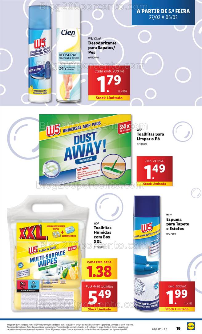 Antevisão Folheto LIDL Especial Limpeza Promoções de 27 fevereiro a 5 março