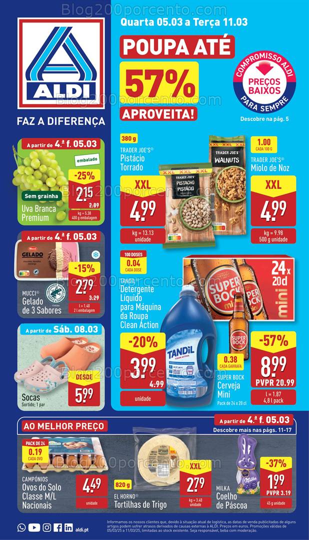 Antevisão Folheto ALDI Promoções de 5 a 11 março