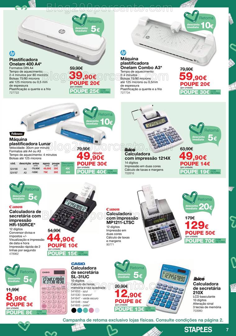 Antevisão Folheto STAPLES Festa da Impressão Promoções de 7 a 27 março