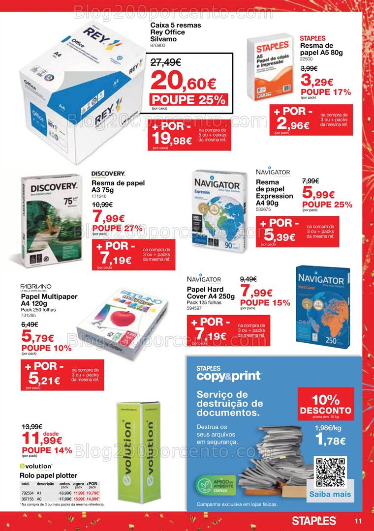 Antevisão Folheto STAPLES Festa da Impressão Promoções de 7 a 27 março