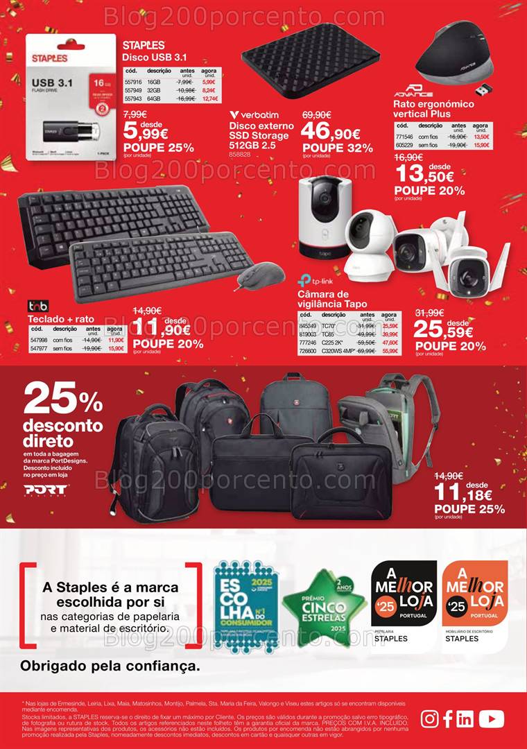 Antevisão Folheto STAPLES Festa da Impressão Promoções de 7 a 27 março