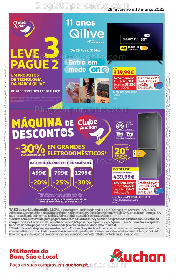 Antevisão Folheto AUCHAN Tecnologia Promoções de 28 fevereiro a 13 março