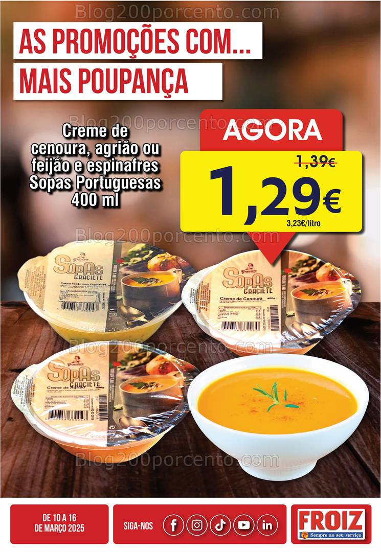 Antevisão Folheto FROIZ Promoções de 10 a 16 março