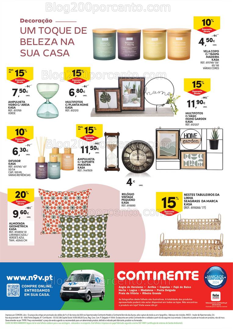 Antevisão Folheto CONTINENTE Açores Tudo Para a Casa - 11 de 31 março