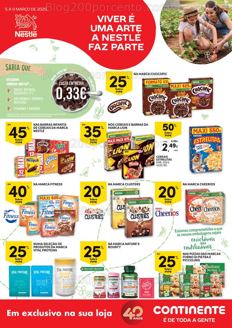 Antevisão Folheto CONTINENTE Nestlé Promoções de 5 a 9 março