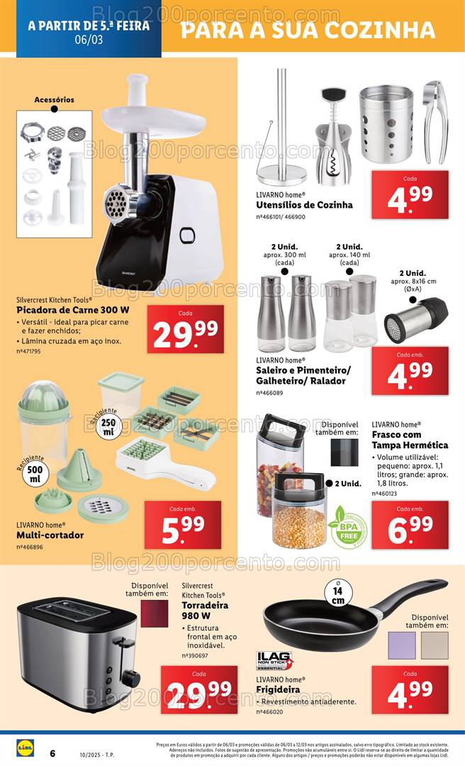 Antevisão Folheto LIDL Bazar Promoções de 6 a 12 março