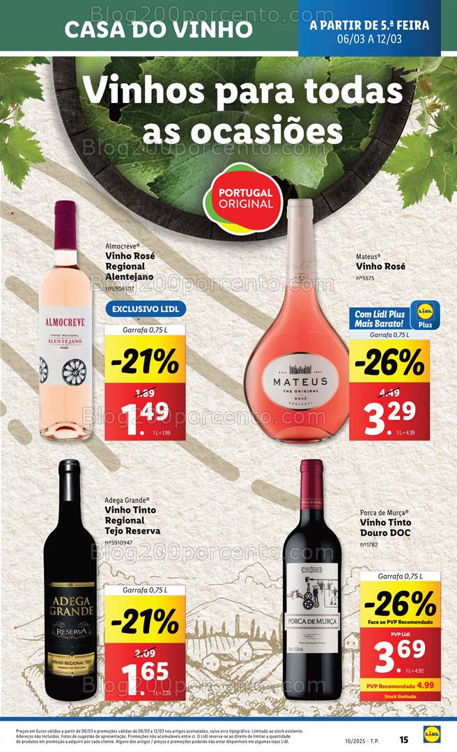 Antevisão Folheto LIDL Promoções de 6 a 12 março