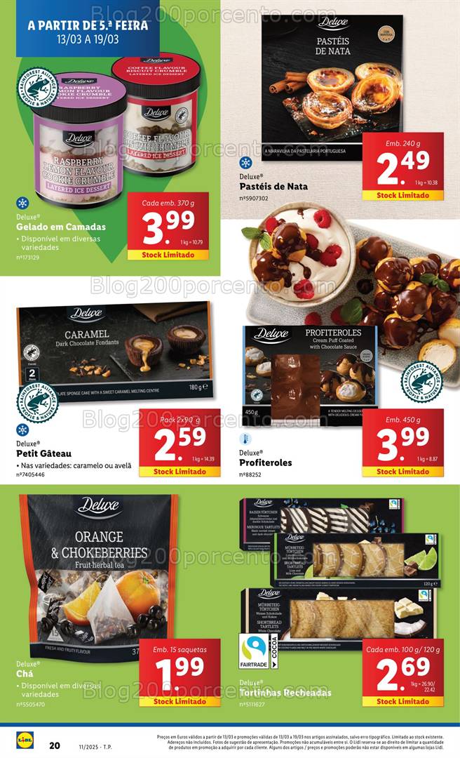 Antevisão Folheto LIDL Deluxe Promoções de 13 a 19 março