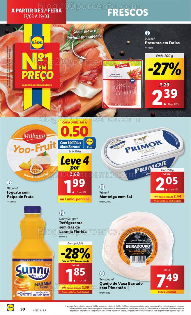 Antevisão Folheto LIDL Supermercado Promoções de 16 a 19 março