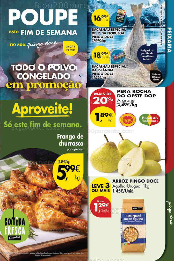 Antevisão Folheto PINGO DOCE Promoções Fim de Semana - 7 a 10 março