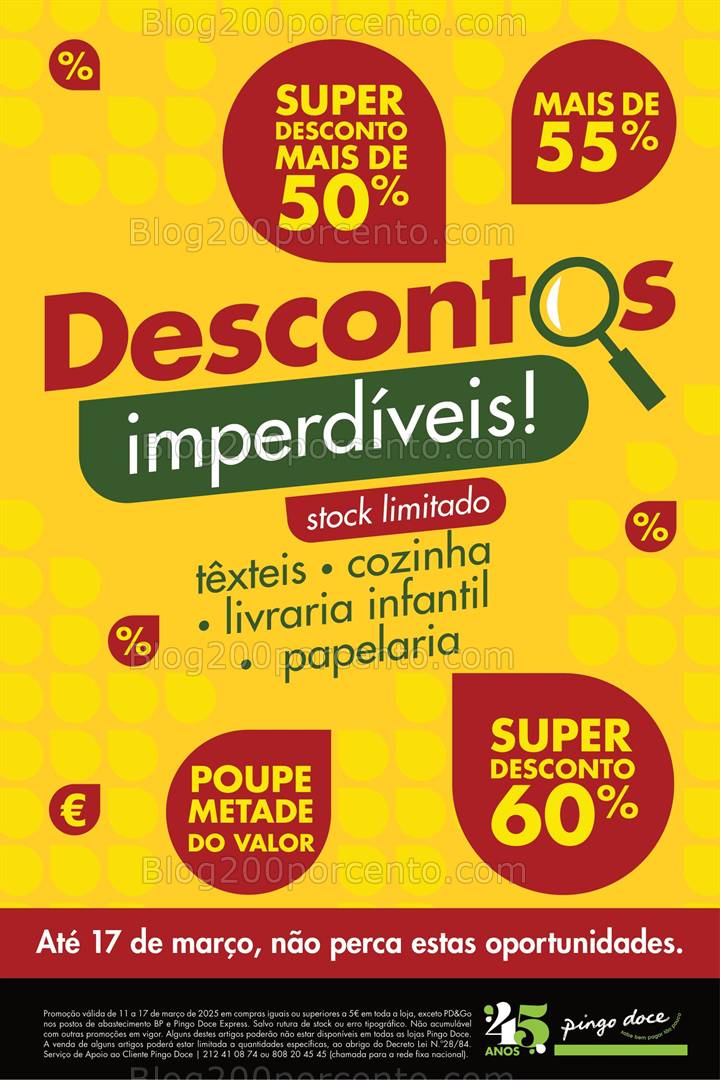 Antevisão Folheto PINGO DOCE Stock Off Promoções de 11 de 17 março