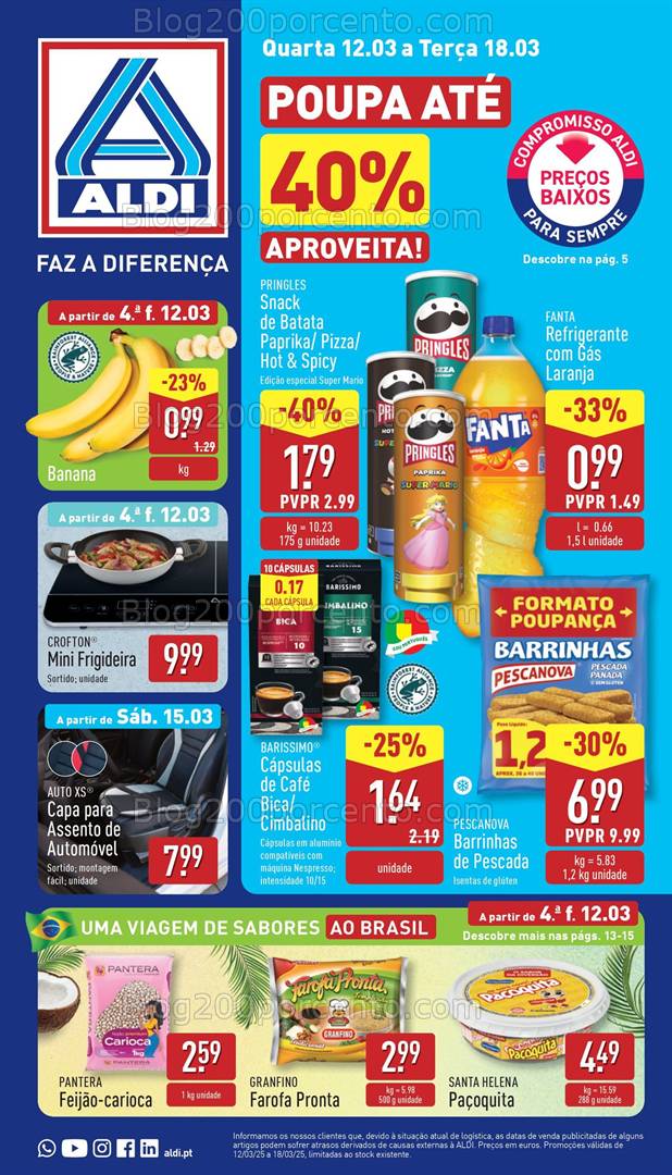 Antevisão Folheto ALDI Promoções de 12 a 18 março