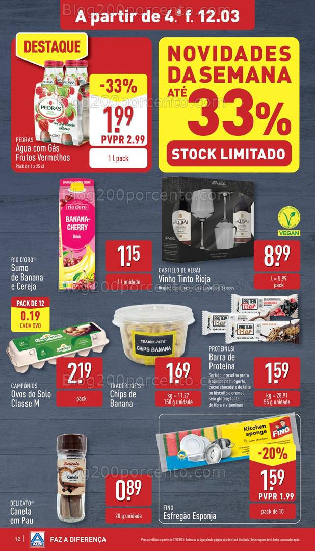 Antevisão Folheto ALDI Promoções de 12 a 18 março