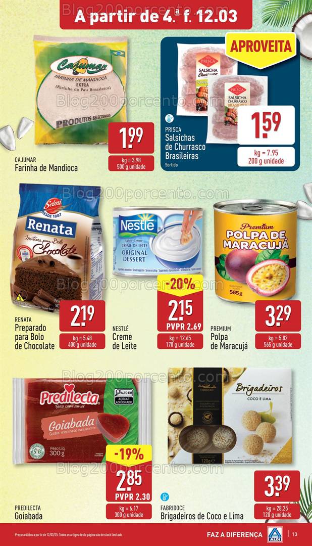 Antevisão Folheto ALDI Promoções de 12 a 18 março