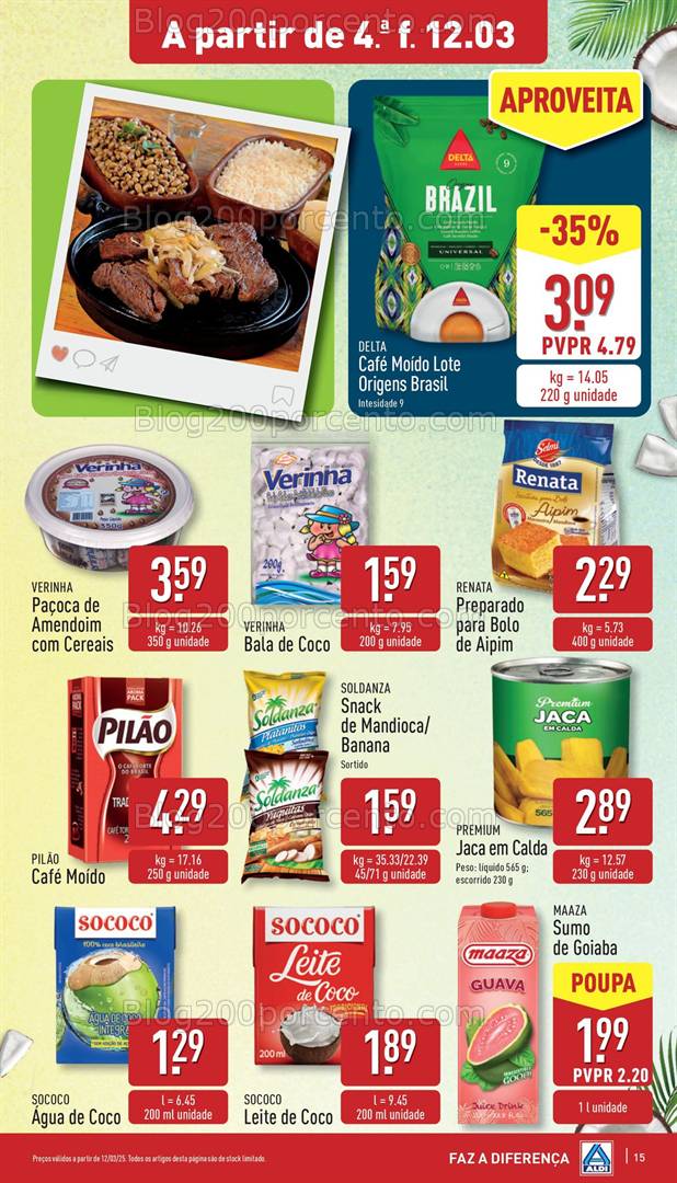 Antevisão Folheto ALDI Promoções de 12 a 18 março