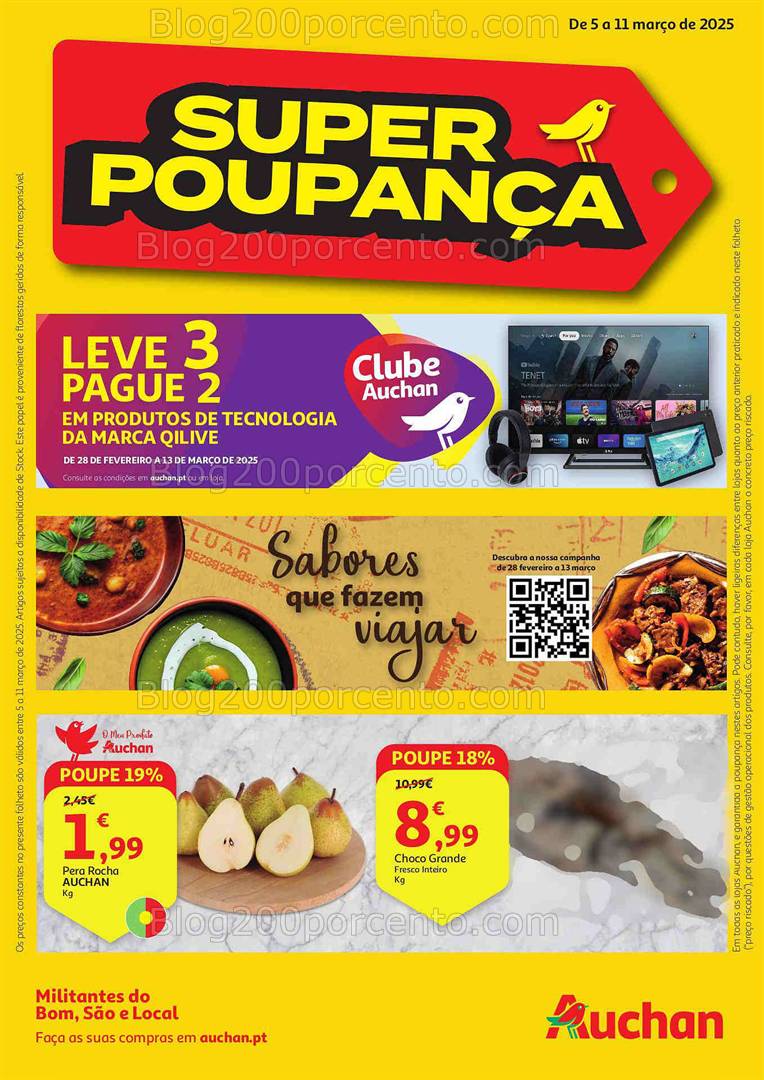 Antevisão Folheto AUCHAN Promoções de 5 a 11 março