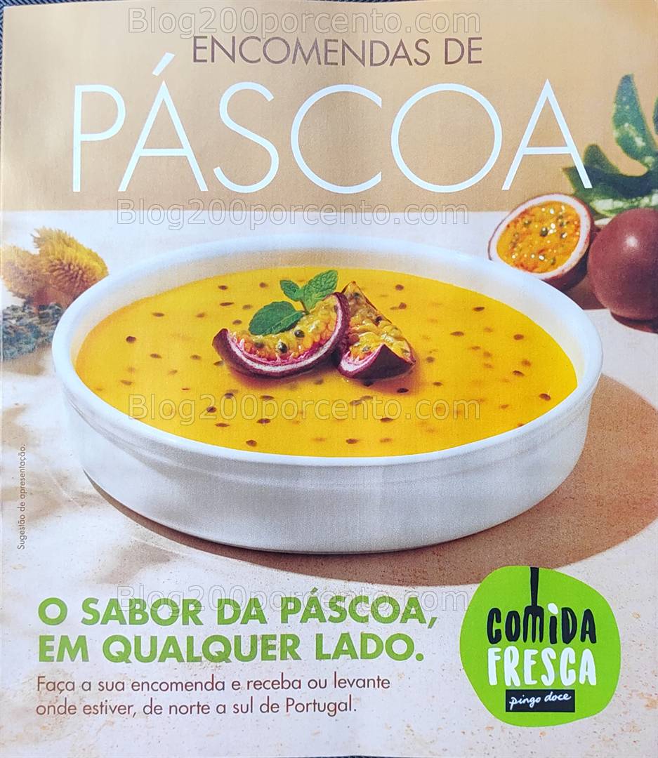 Antevisão Folheto PINGO DOCE Páscoa Encomendas Promoções de 18 março a 13 abril