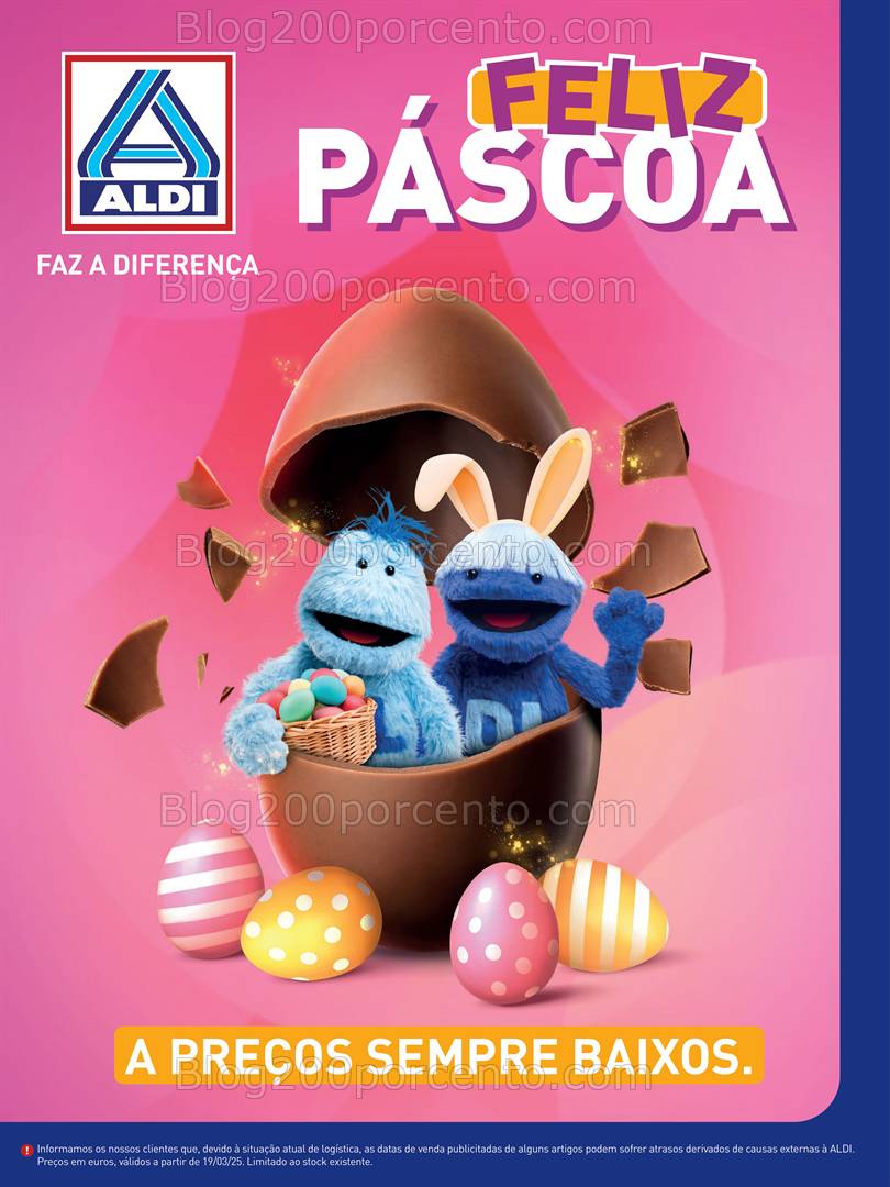 Antevisão Folheto ALDI Páscoa Feliz Promoções a partir de 18 março