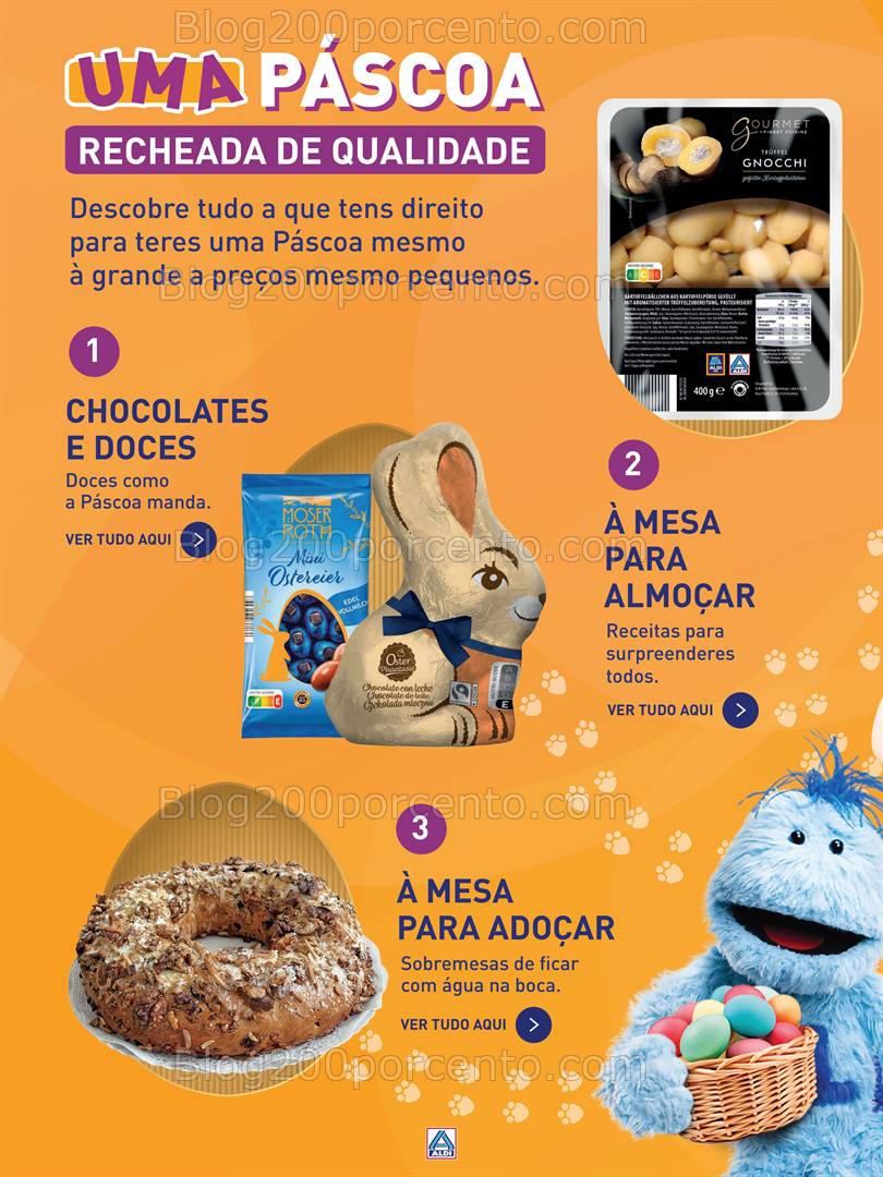 Antevisão Folheto ALDI Páscoa Feliz Promoções a partir de 18 março