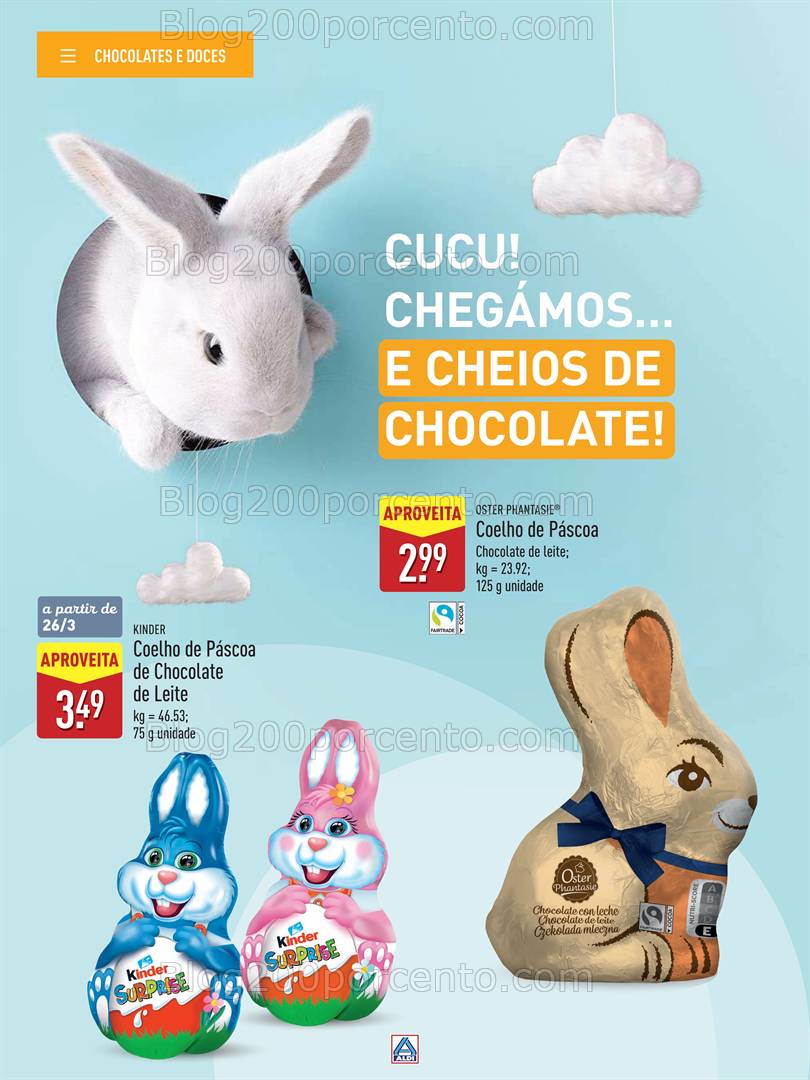 Antevisão Folheto ALDI Páscoa Feliz Promoções a partir de 18 março