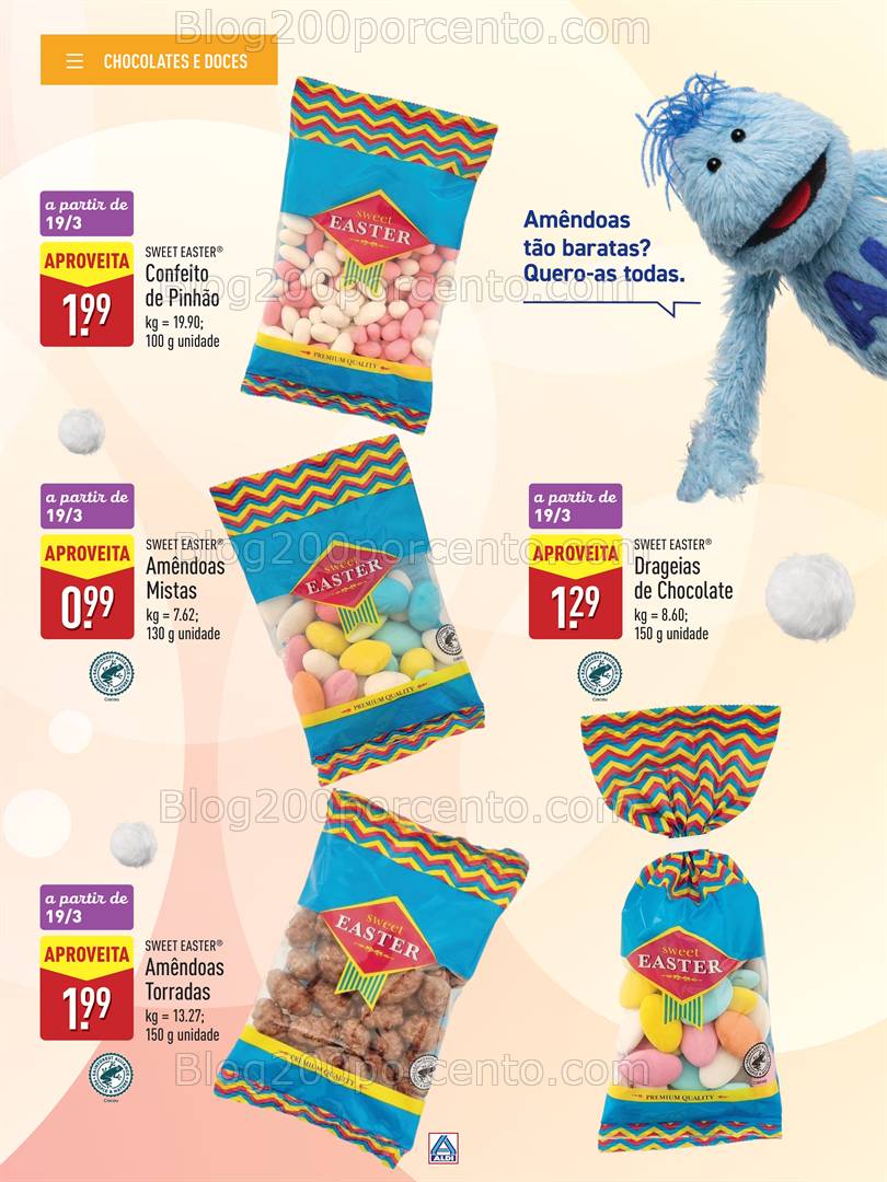 Antevisão Folheto ALDI Páscoa Feliz Promoções a partir de 18 março