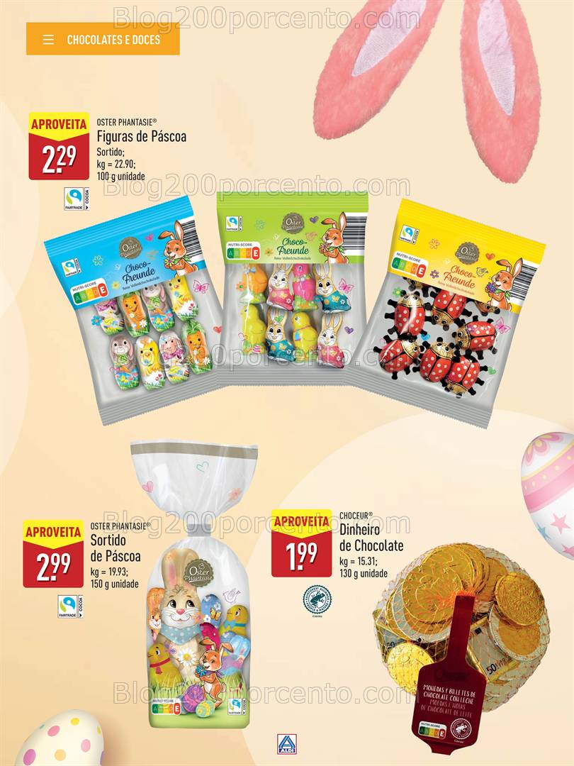 Antevisão Folheto ALDI Páscoa Feliz Promoções a partir de 18 março