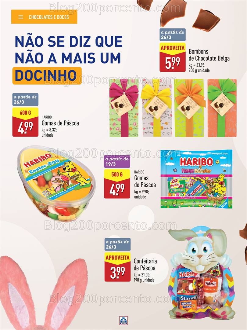 Antevisão Folheto ALDI Páscoa Feliz Promoções a partir de 18 março