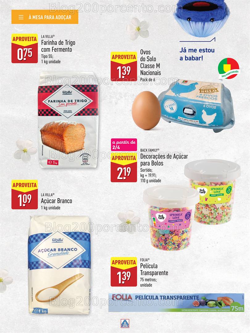 Antevisão Folheto ALDI Páscoa Feliz Promoções a partir de 18 março